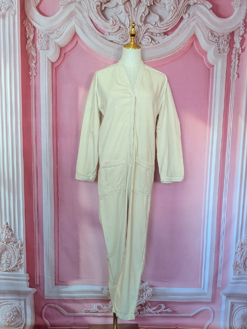Sandrine Rose × Free People Linen Kimono Jumpsuit
